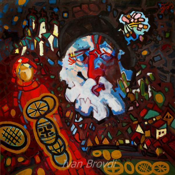 Маточка-спогад. 2012. Полотно, олія. 100х100. Godmother-recollection. 2012. Canvas, oil.