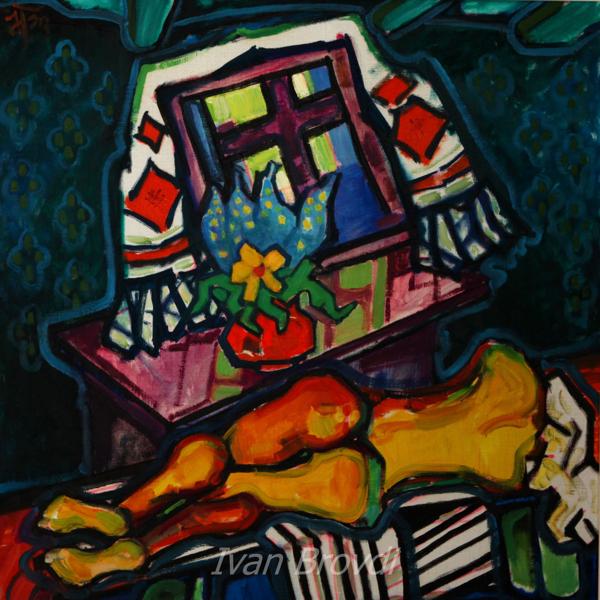 Самотня. 2011. Полотно, олія. 90х90. A lonely one. 2011. Canvas, oil.