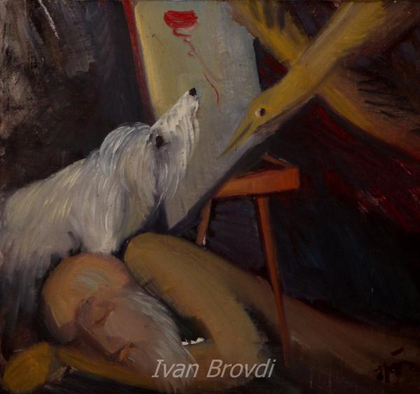 Сон 1990 40х40 картон