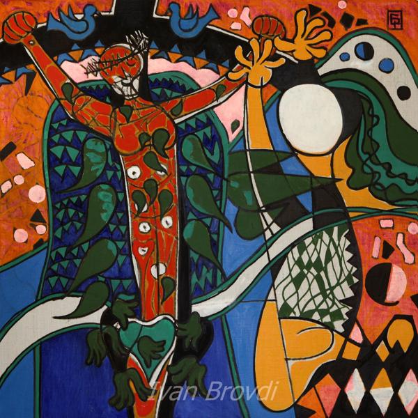 Розiп'ятий. 2010. Полотно, олія. 100х100. The crucified. 2010. Canvas, oil.