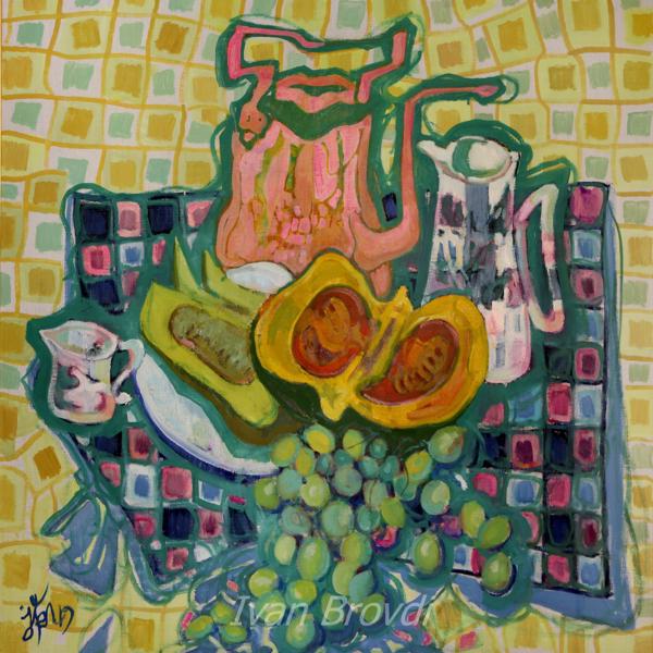 Натюрморт. 2010. Полотно, олія. 100х100. Still life. 2010. Canvas, oil.