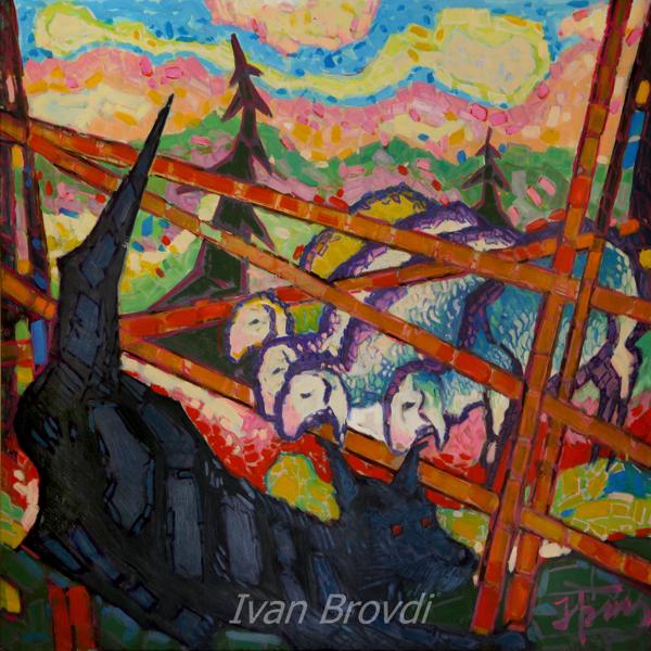 Бодрий Моцi. 2010. Полотно, олія. 80х80. Cheerful Motsi. 2010. Canvas, oil.