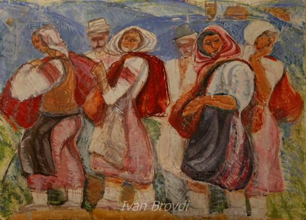 Додому. 2010. Картон, олія. 60x80. Homewards. 2010. Cardboard, oil.