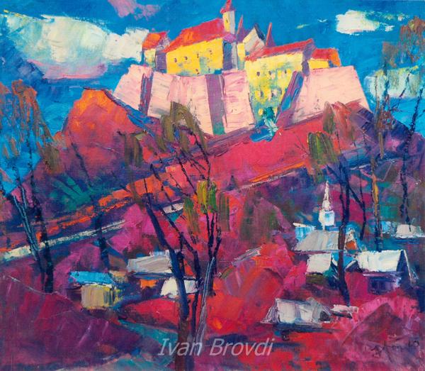 Мукачівський замок. 2010. Полотно, олія. 80х100. Mukachevo castle. 2010. Canvas, oil.