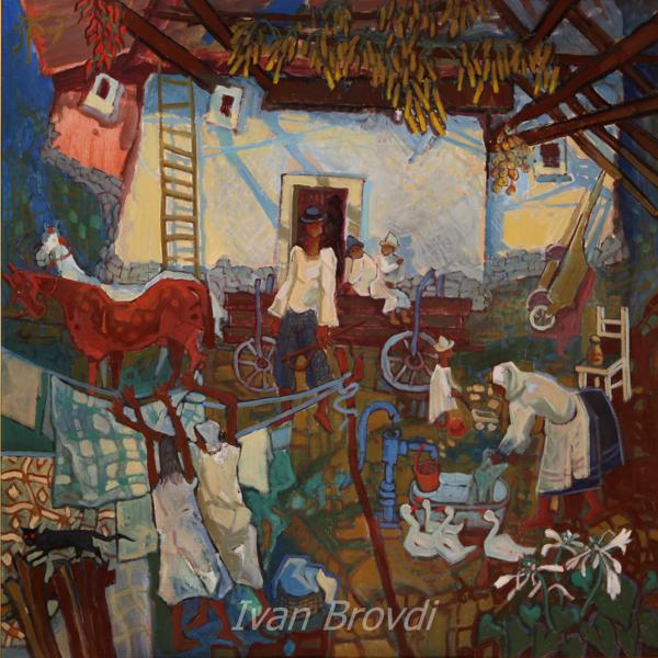 Циганський двір. 2010. Полотно, олія. 80х100. Gypsy court. 2010. Canvas, oil.