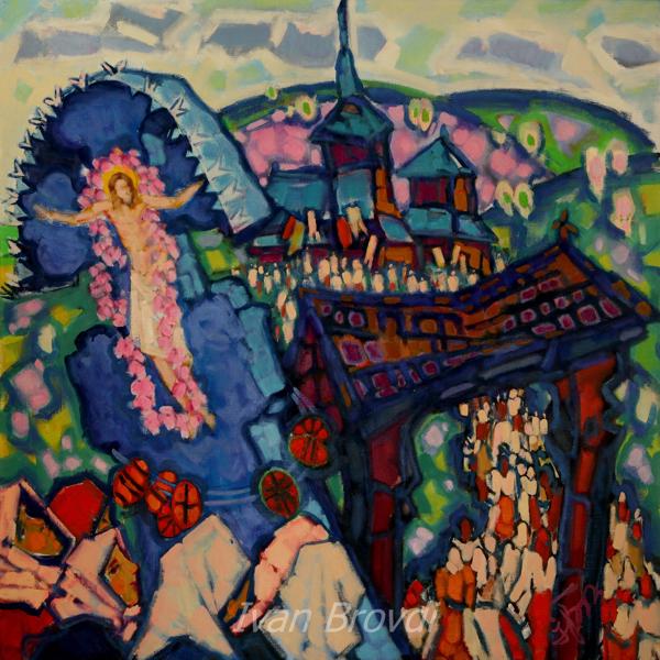 Свято. 2012. Полотно, олія. 100х100. Holiday. 2012. Canvas, oil.