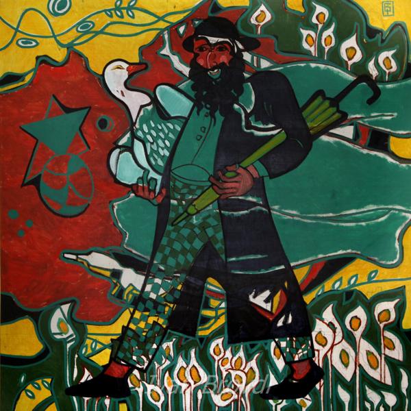 Напередодні свята. 2010. Полотно, олія. 100x100. Holiday eve. 2010. Canvas, oil.