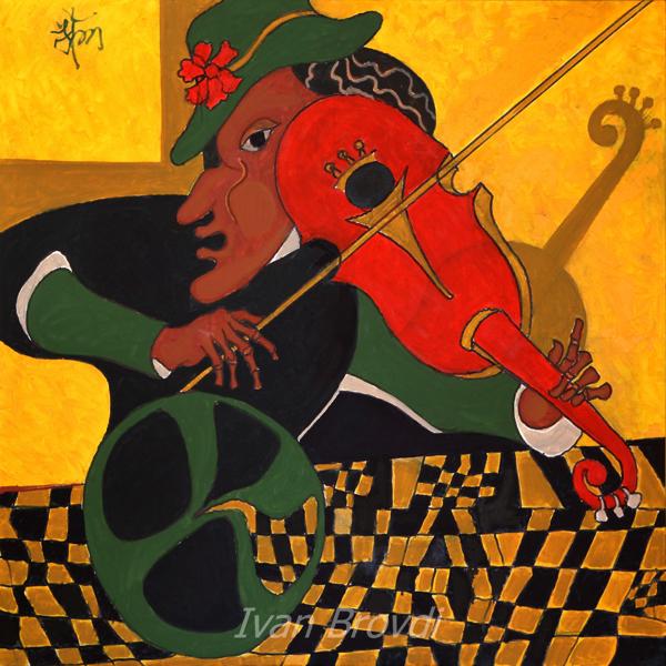 Прiмаш. 2010. Полотно, олія. 100х100. First violin. 2010. Canvas, oil.
