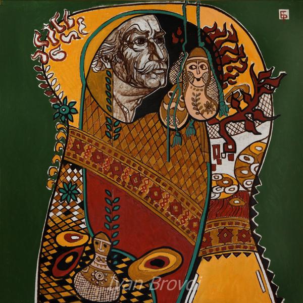 Присвята Федору Манайлу. 2010. Полотно, олія. 100х100. Dedication to Fedir Manailo. 2010. Canvas, oil.