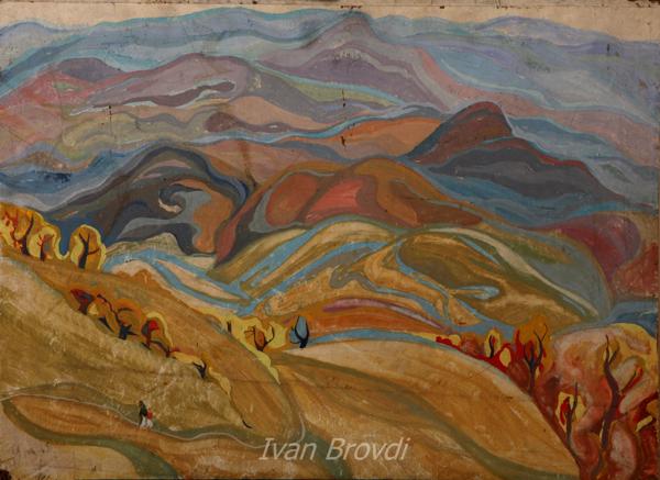 Довжанські гори. 1960-ті. Полотно, олія. 60Х80. Dovhe mountains. 1960s. Canvas, oil.