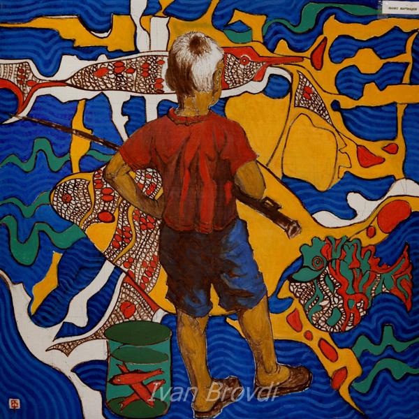 Дитинство. 2010. Полотно, олія. 100х100. Childhood. 2010. Canvas, oil.