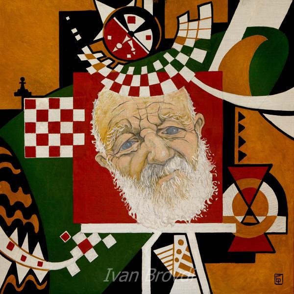 Людина і час. 2010. Полотно, олія. 100х100. Man and time. 2010. Canvas, oil.